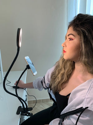 Ring Light Flexível Led Selfie Iluminador 2 In 1 Luxo