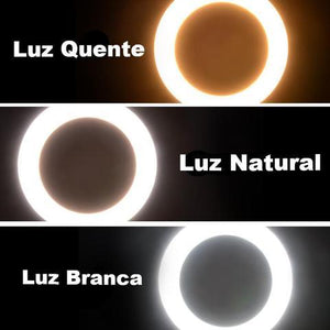 Anel de Led 26cm com tripé 2,10 + Suporte Celular (TEMOS A PRONTA ENTREGA) + BRINDE