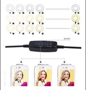 Ring Light Flexível Led Selfie Iluminador 2 In 1 Luxo