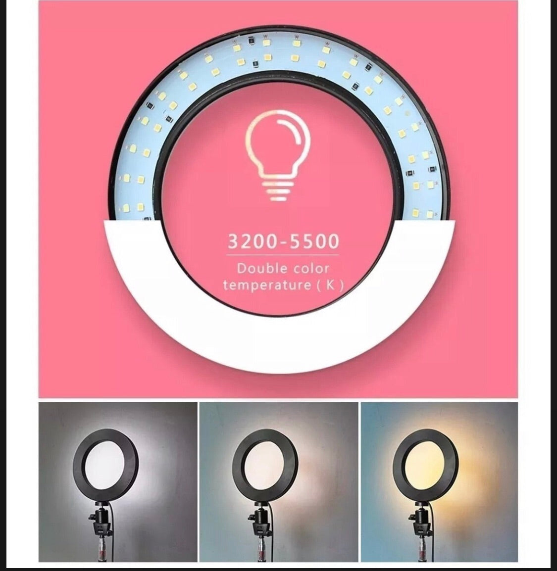 Anel de Led Com Tripé - Ring Light Usb 16cm