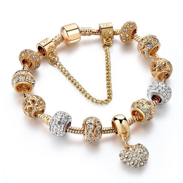 Pulseira de Luxo - Coração de Cristal